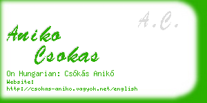 aniko csokas business card