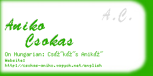 aniko csokas business card